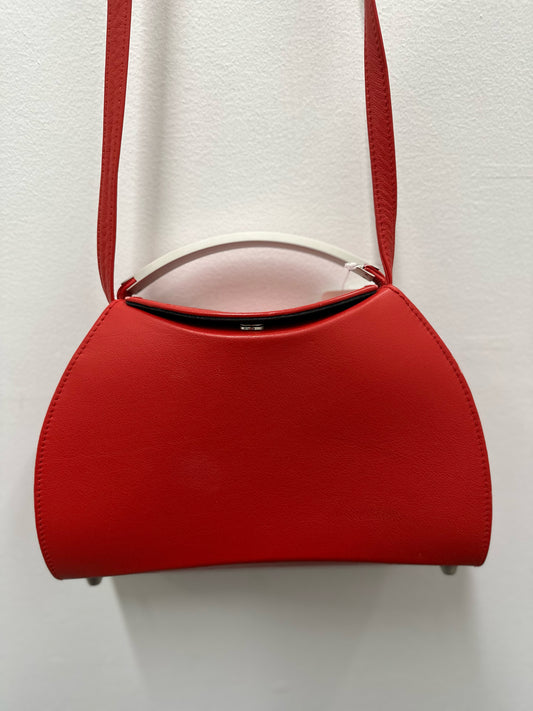 B Cover Red Leather Handbag