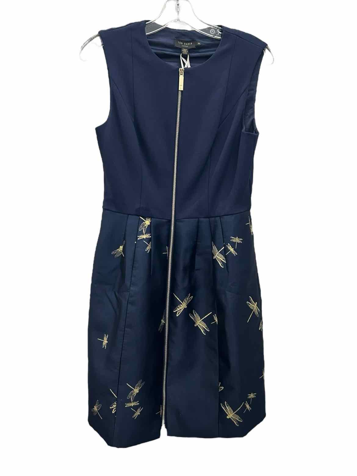 Ted Baker Size 6 Navy Dress