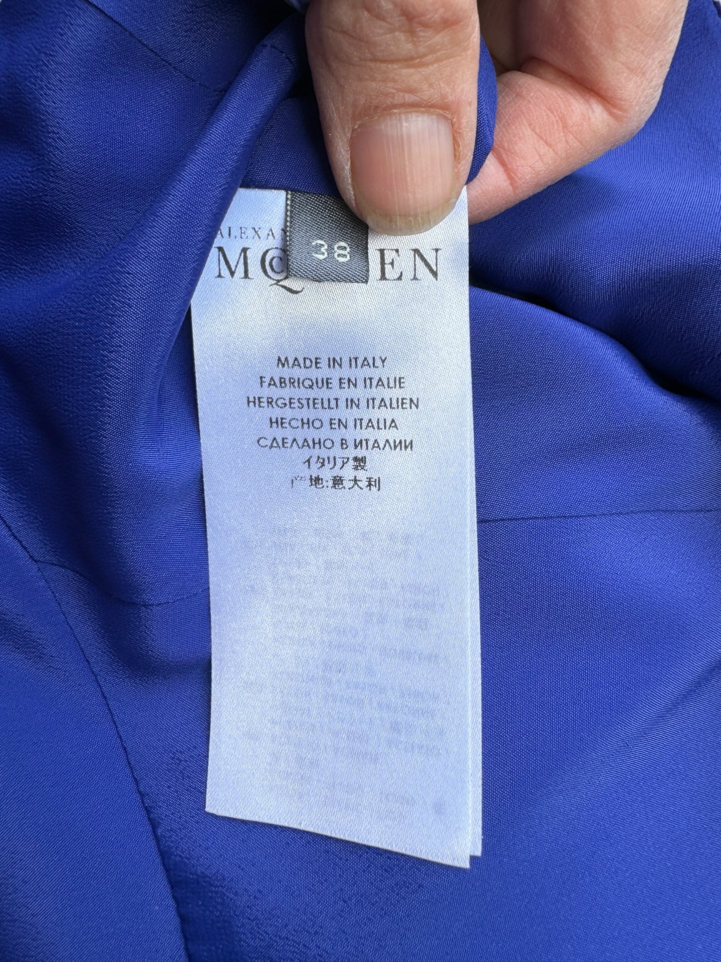 Alexander McQueen Size 6/8 Royal Blue Dress