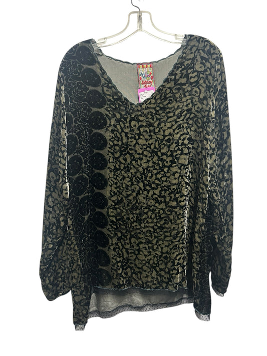 Johnny Was Size Medium Olive Blouse