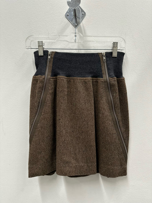 Theory Size 6 Brown & Gray Skirt