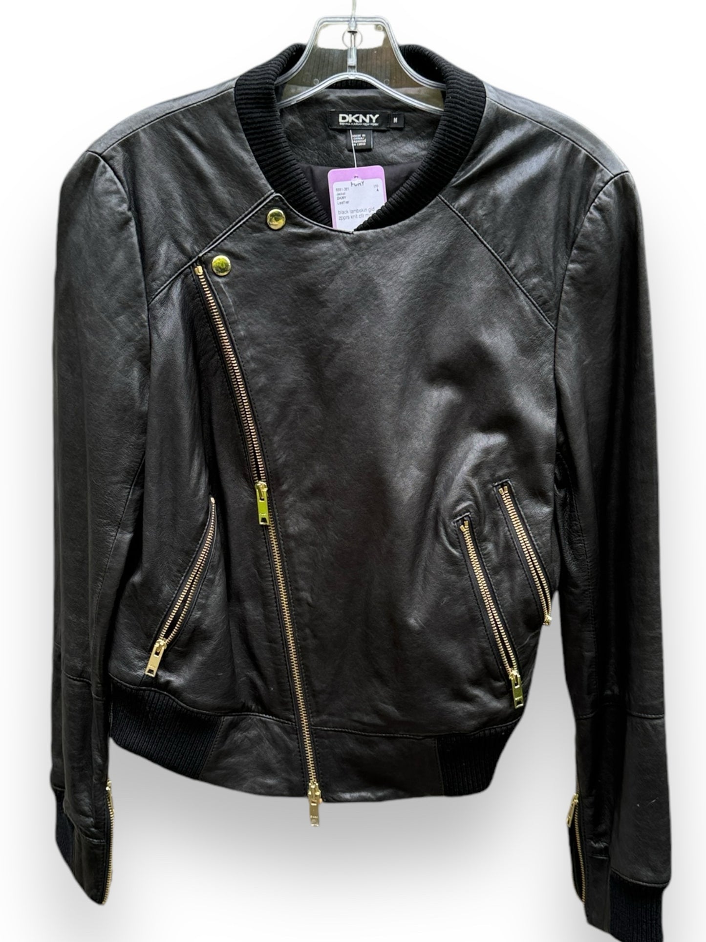 DKNY Size Medium Leather Jacket