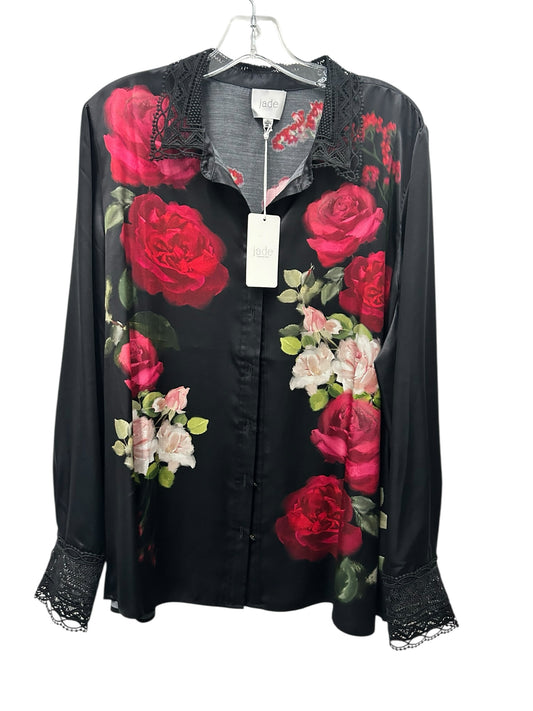 Jade Size X large Black & Red Blouse