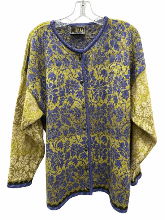 Oleana Size X large Green & Purple Sweater