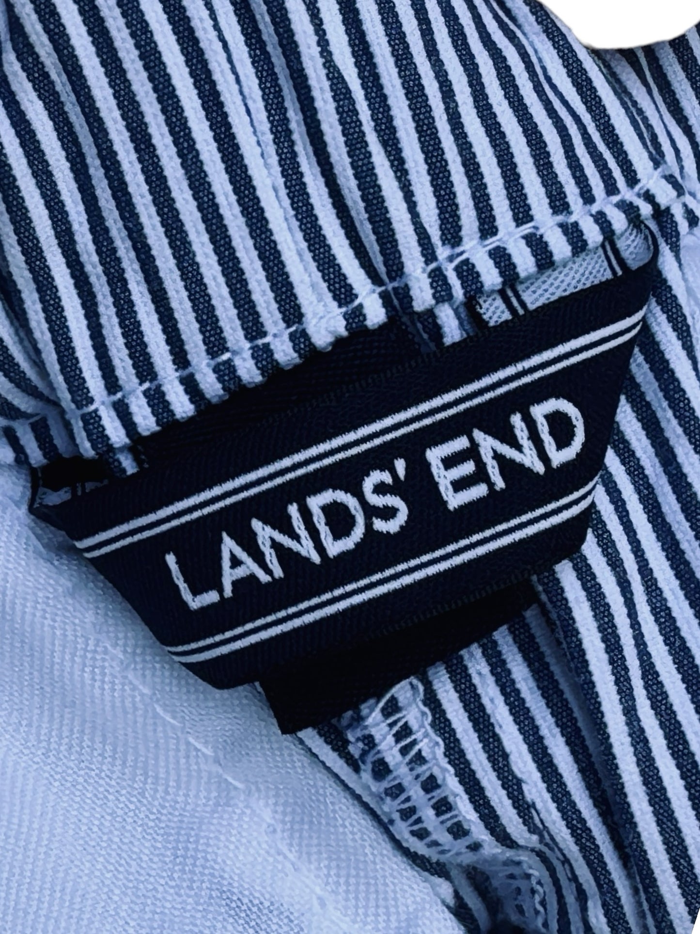 Land's End Size 12 Blue & White Shorts