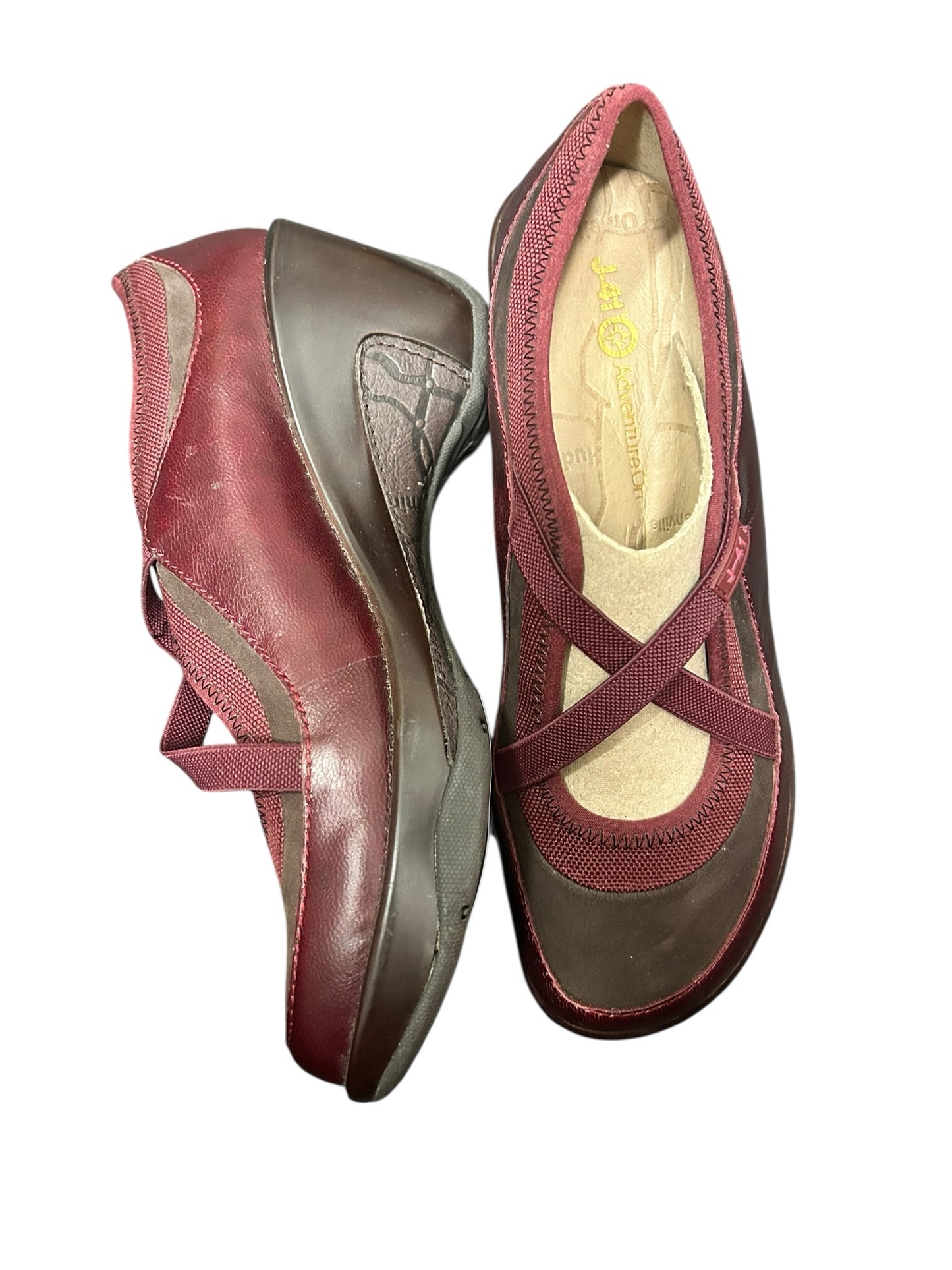 J-41 Shoe Size 8 Red & Brown Shoes