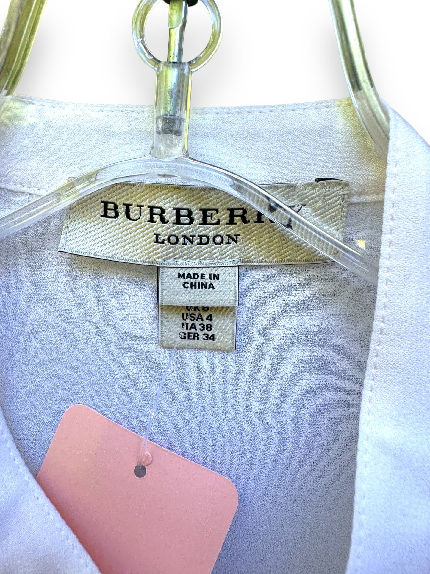 Burberry Size 4 Ivory Blouse