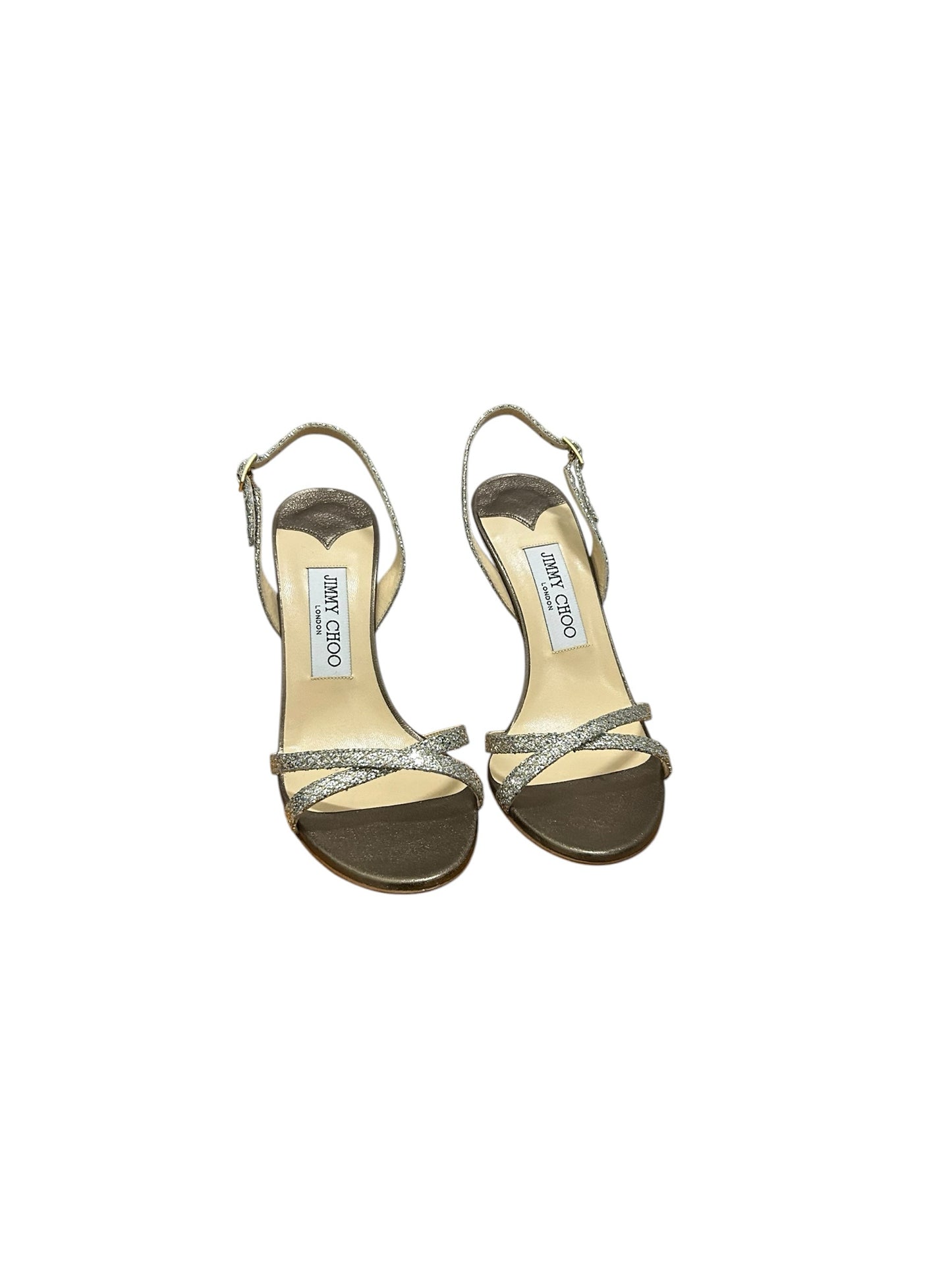 Jimmy Choo Shoe Size 6.5-7 Silver Heels