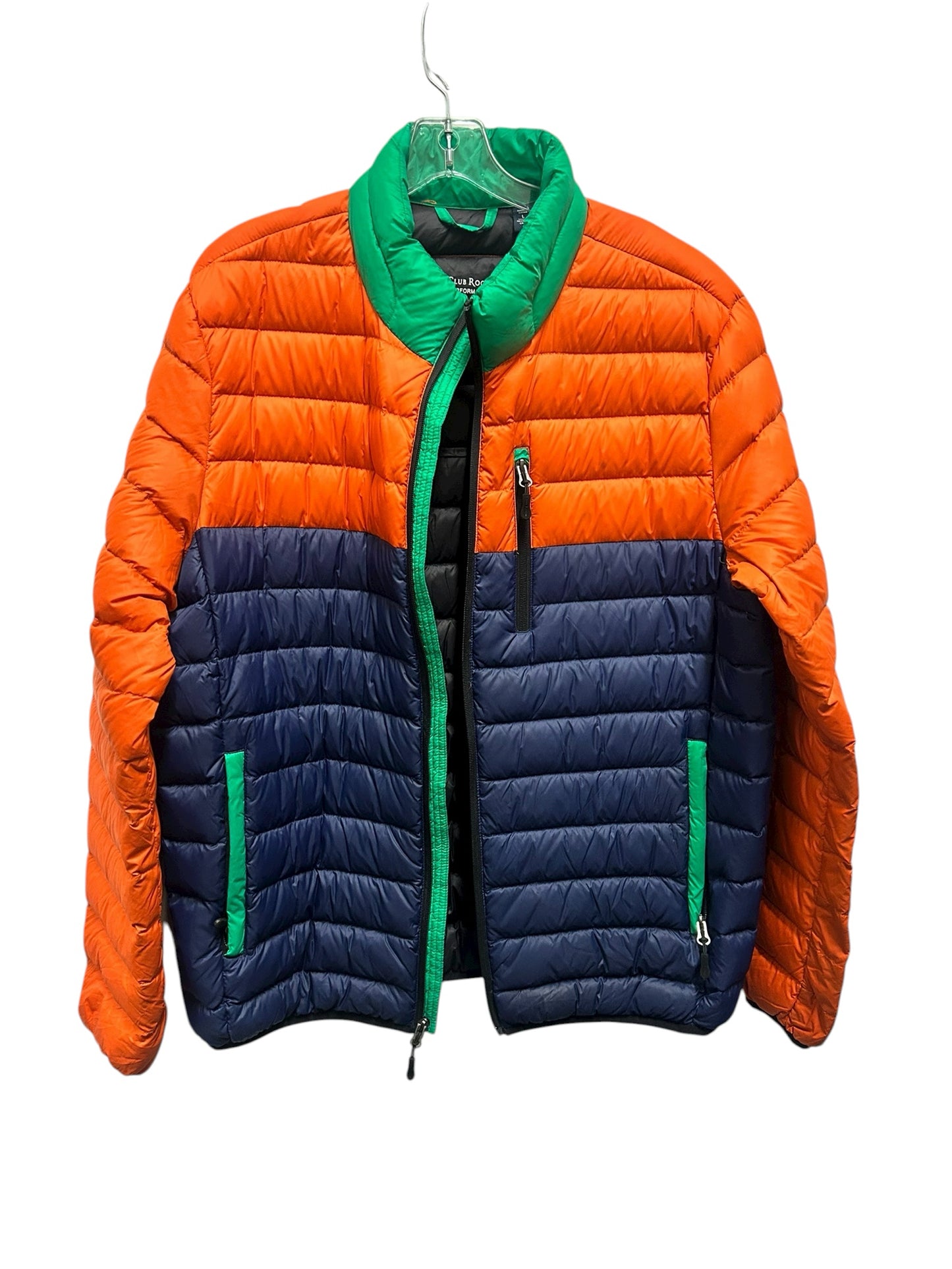 Club Room Size Large Orange & Blue Jacket