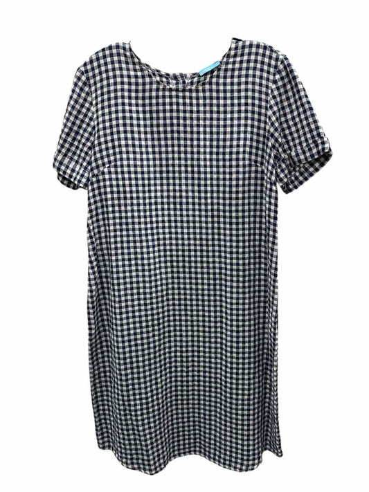 J. McLaughlin Size 8 Navy & White Dress