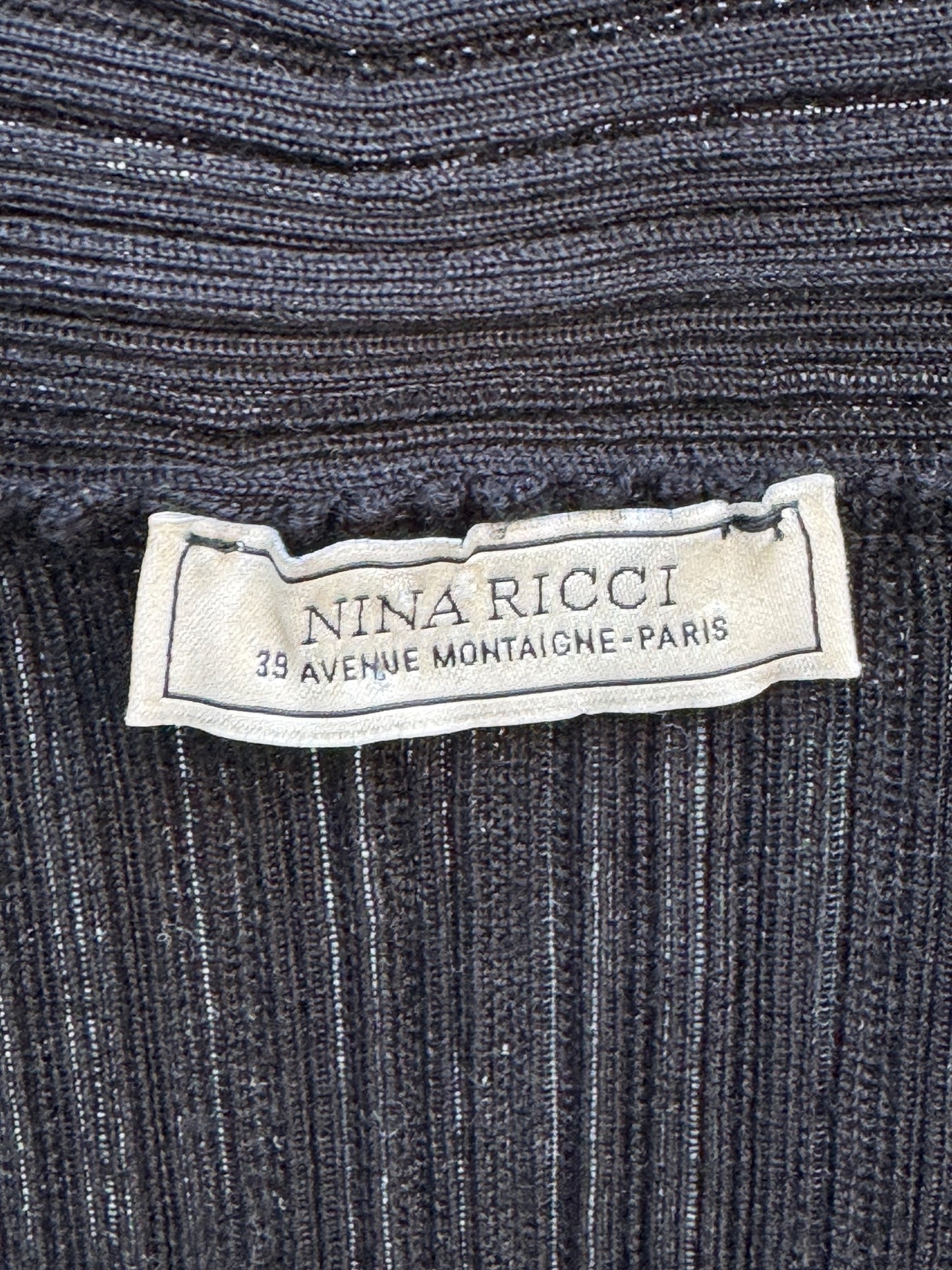 Nina Ricci Size Med/Lrg Black Sweater