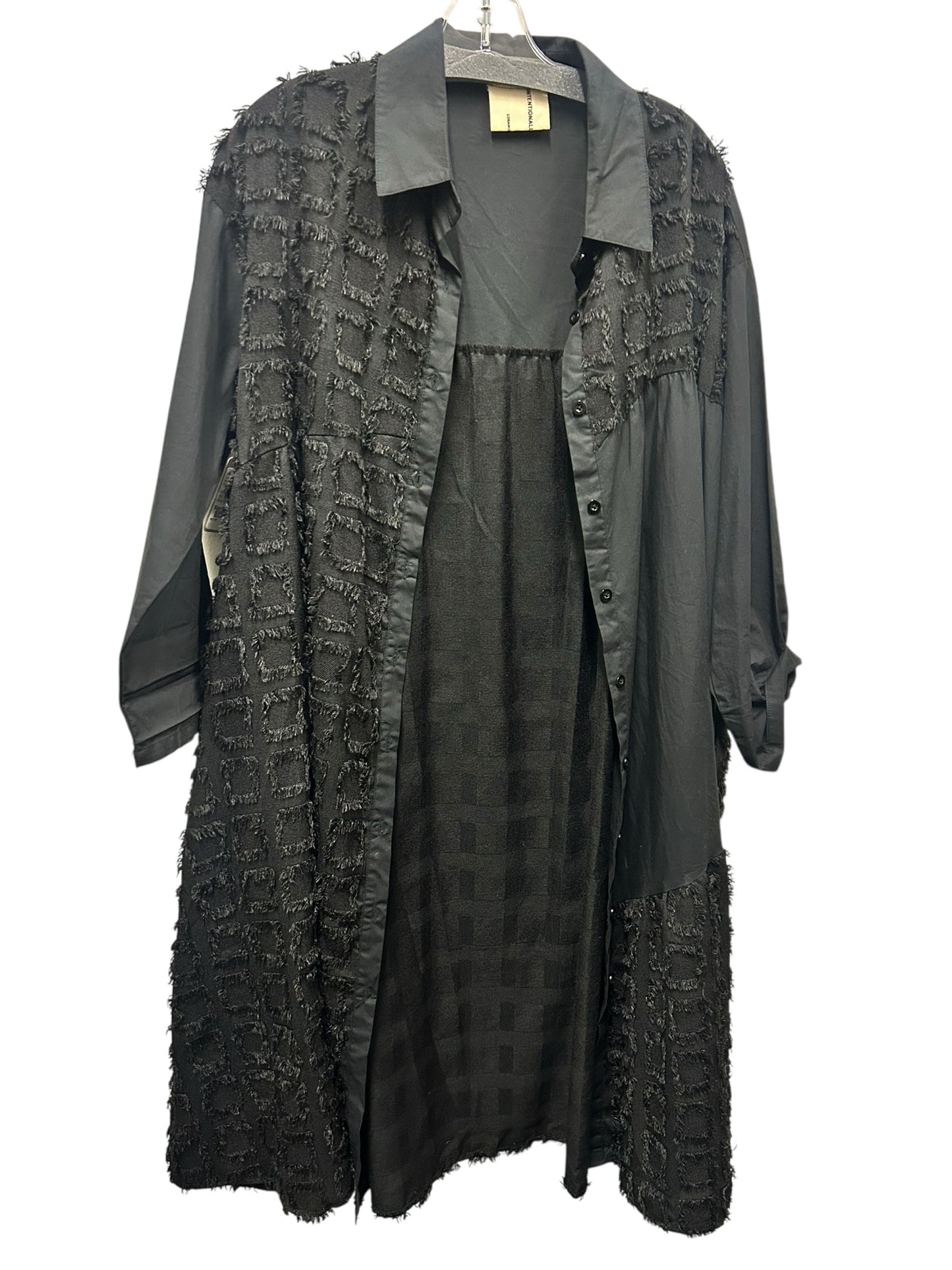 Intentionally ____ Size Large Black Coat