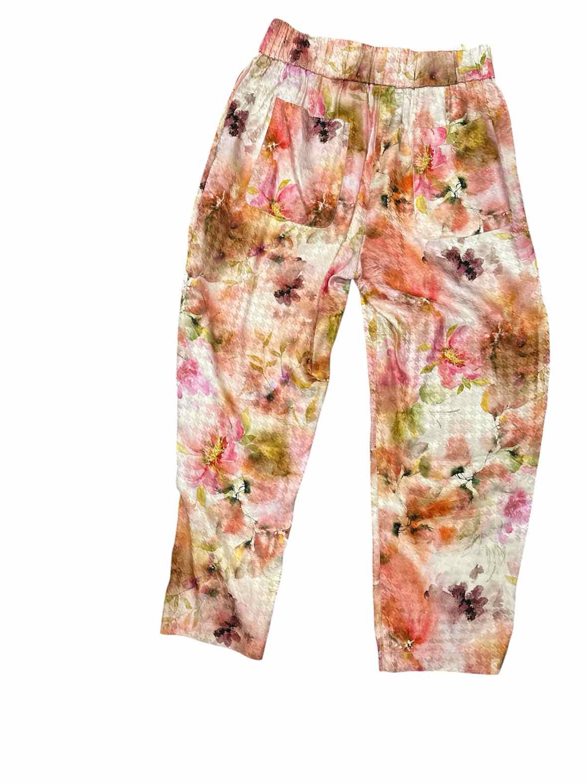 Raquel Allegra Size XS Pink Print Pants