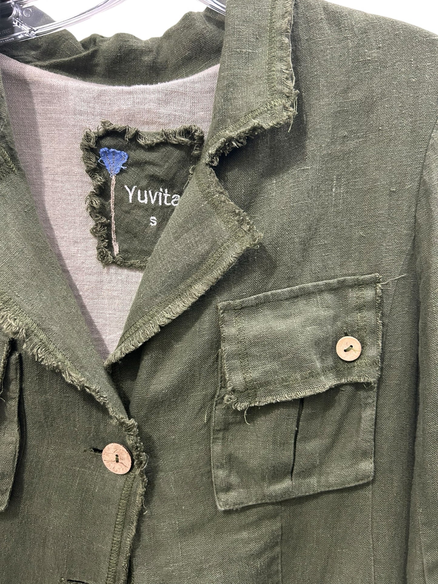 Yuvita Size Small Olive Jacket