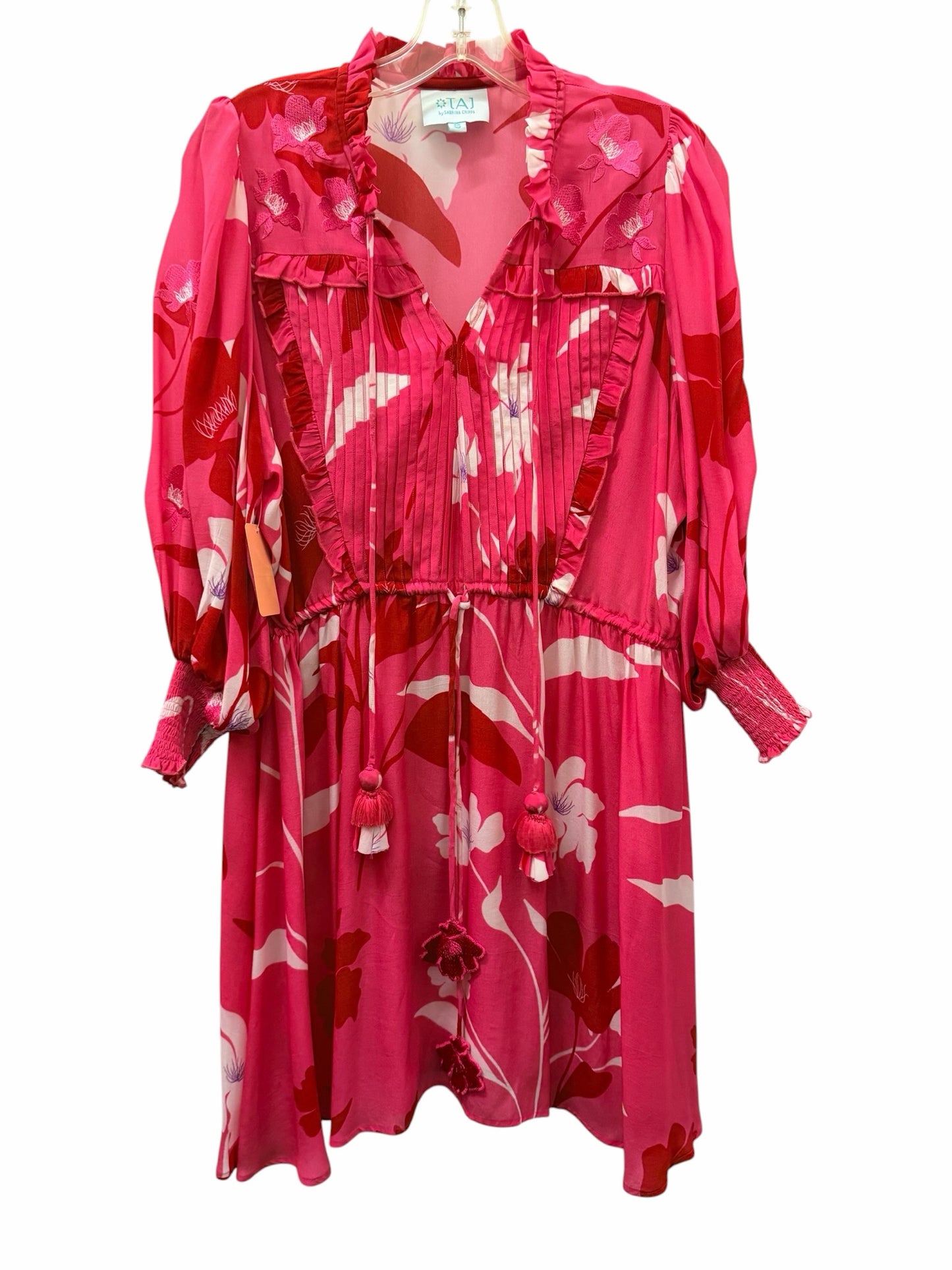 TAJ Size Small Pink Print Dress