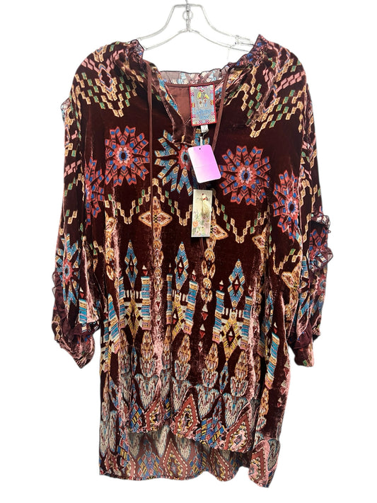Johnny Was Size Medium Burnt Orange Blouse