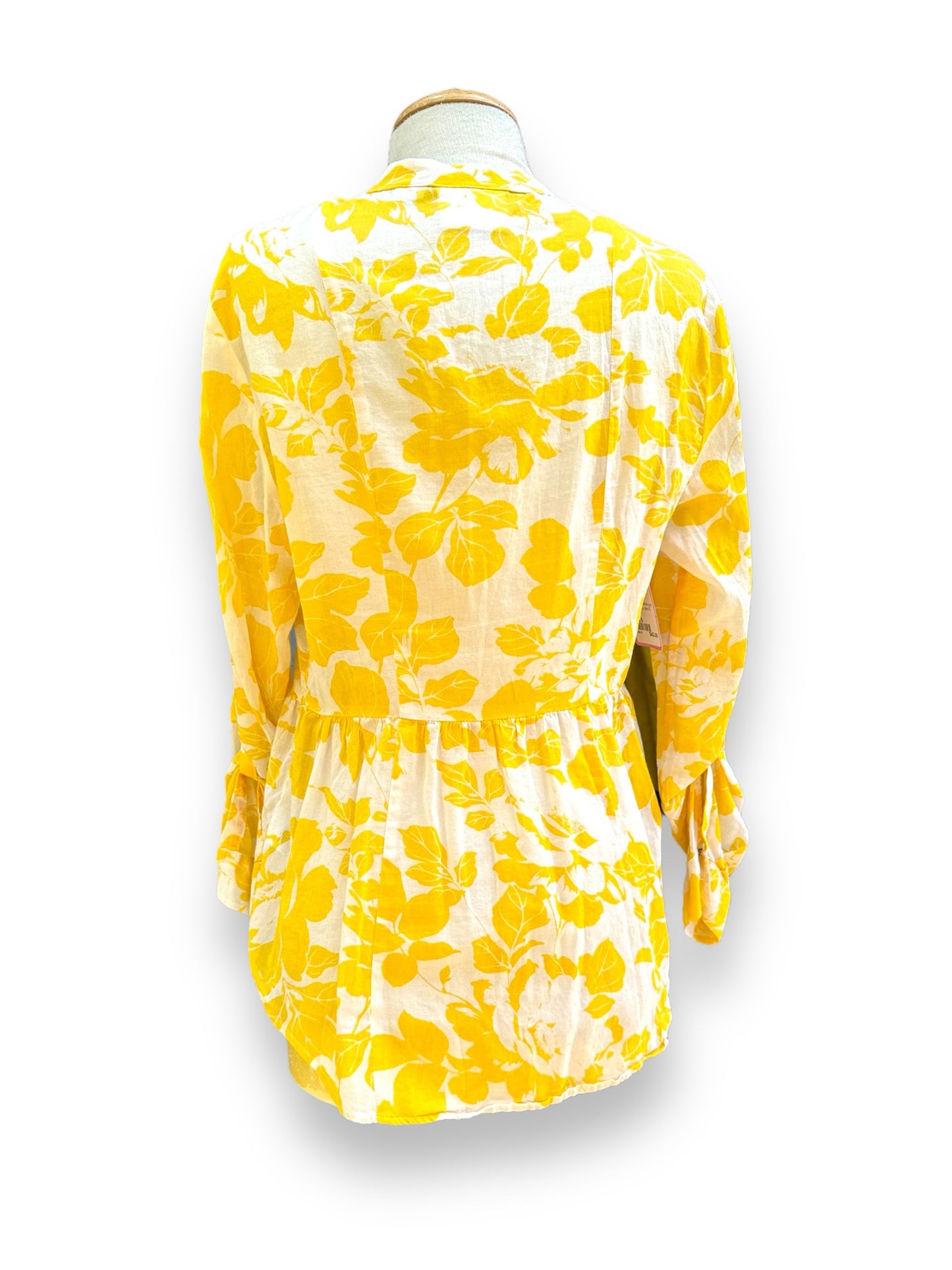 Maeve Size 8 Yellow & White Blouse