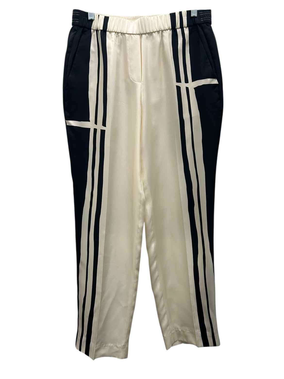Theory Size 6 Beige & Black Pants