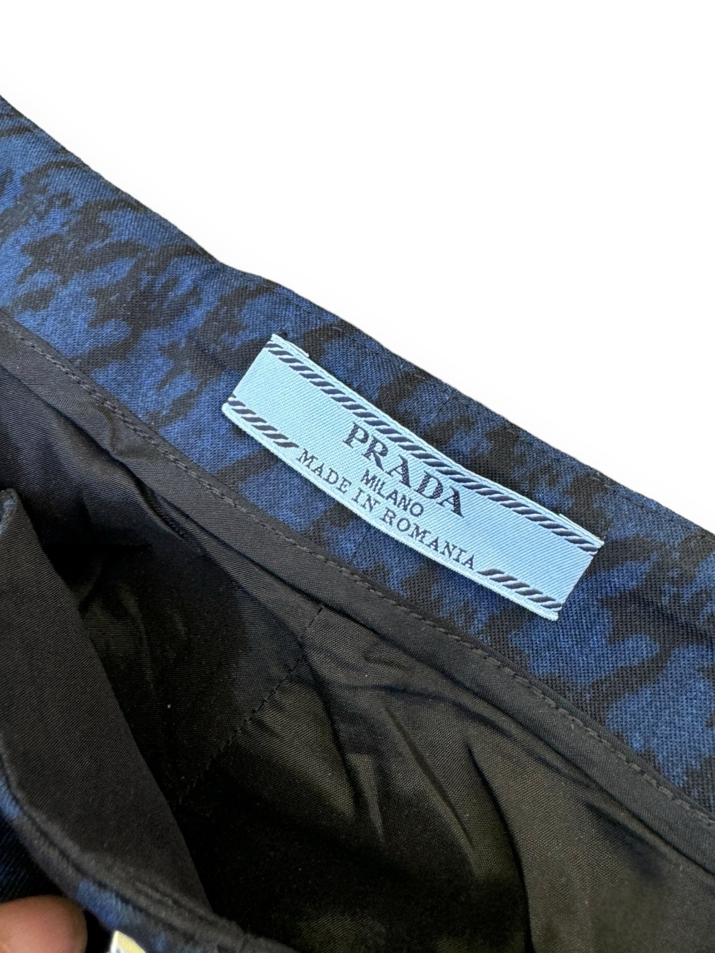 Prada Size 6/8 Black & Blue Pants