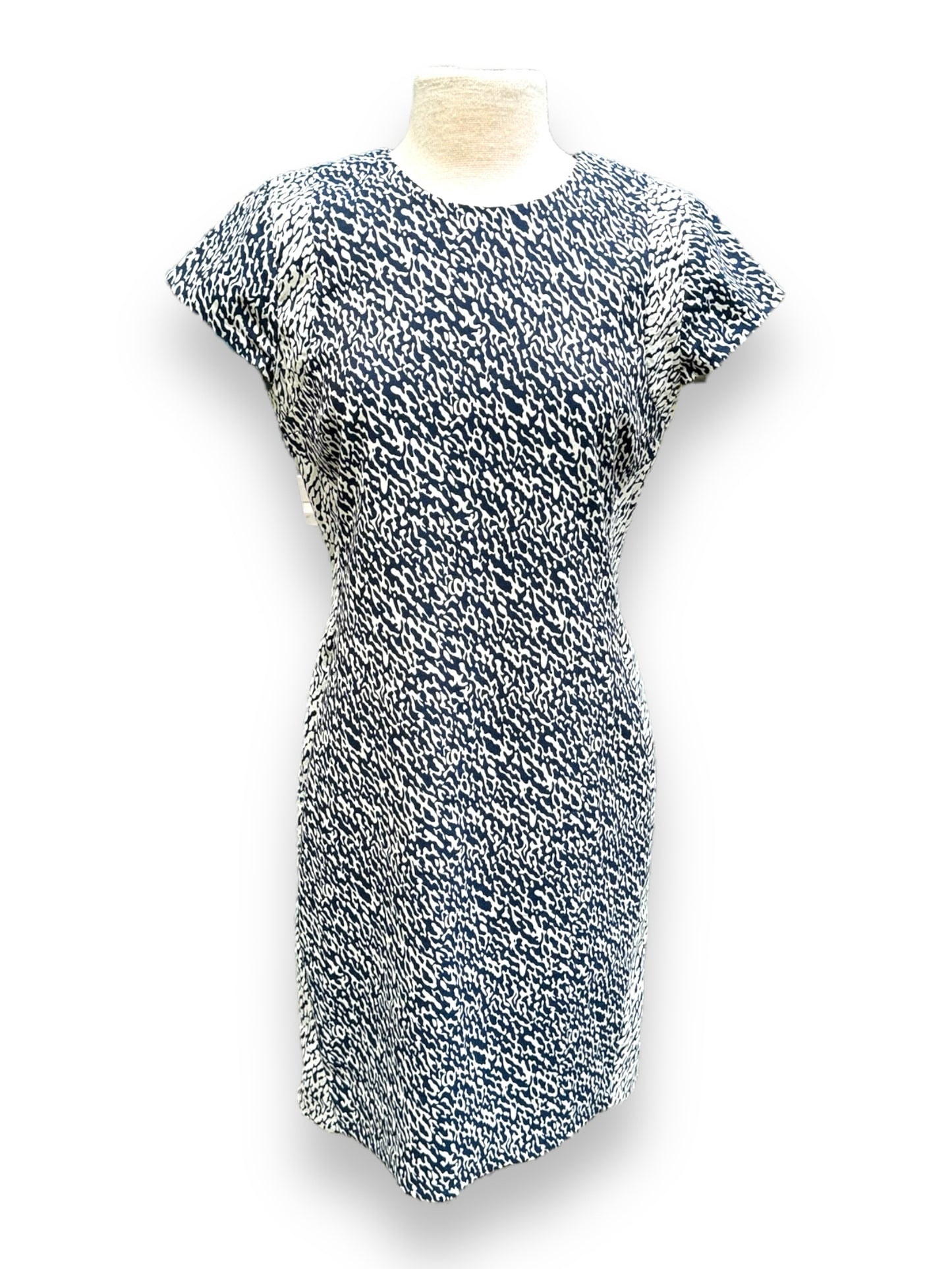 DVF Size 10 Navy & White Dress