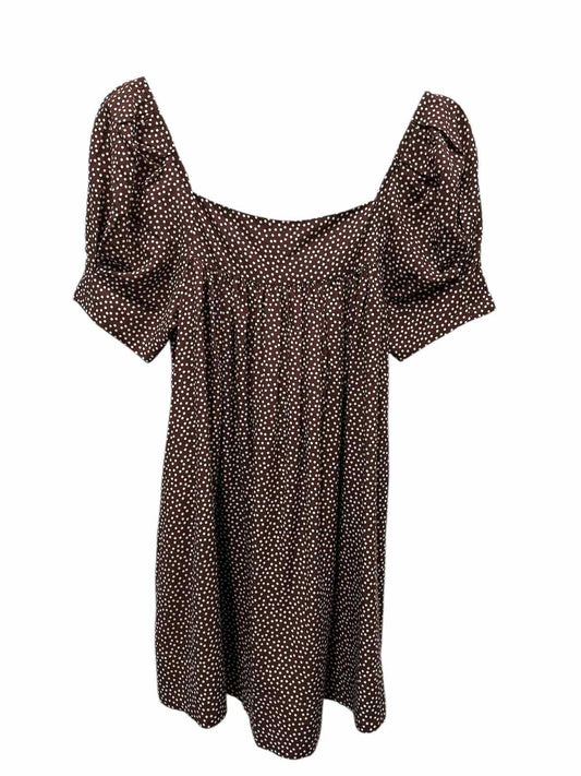 Anna Nata Size Medium Brown & White Dress