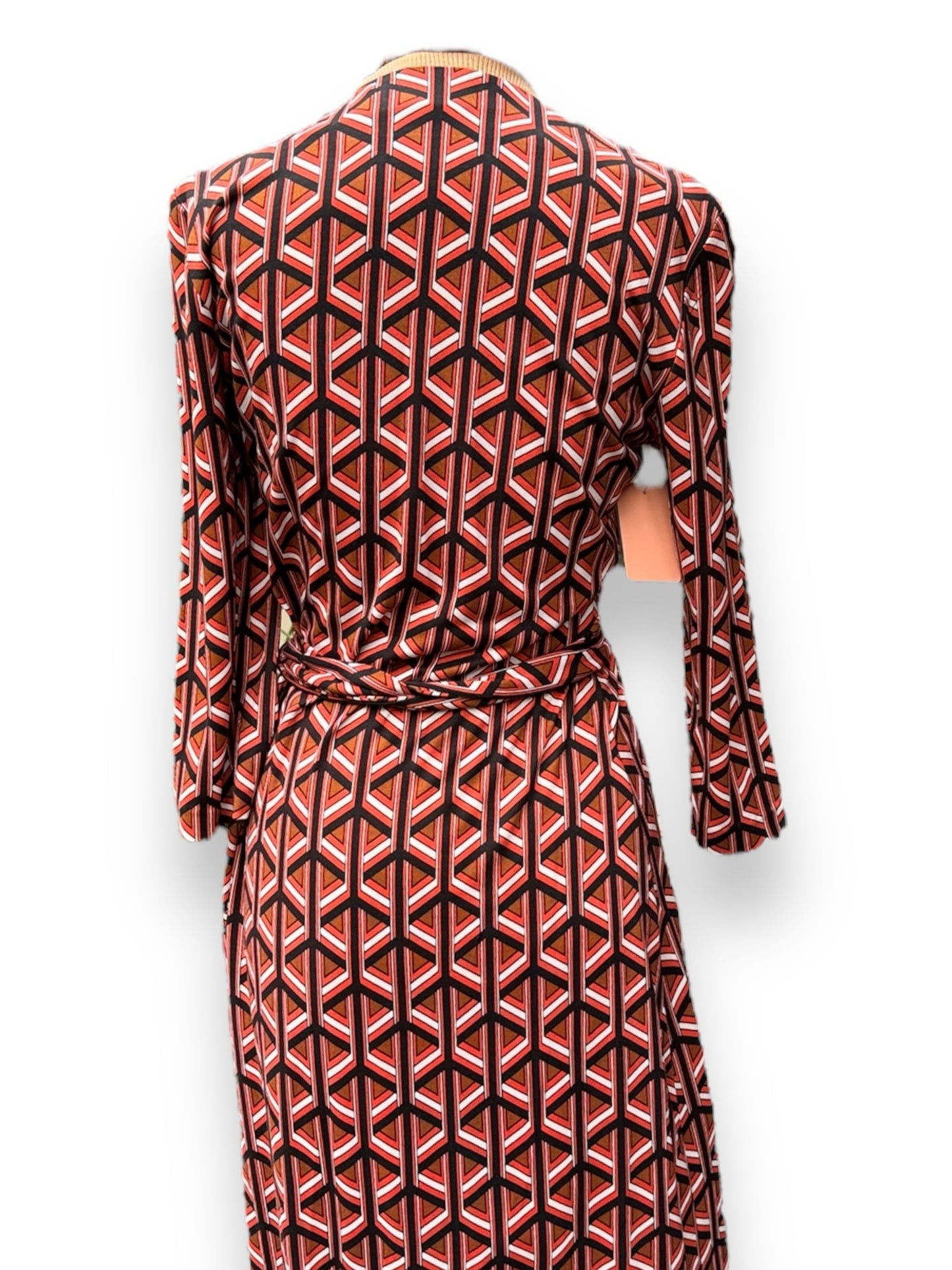 DVF Size Small Black & Orange Dress