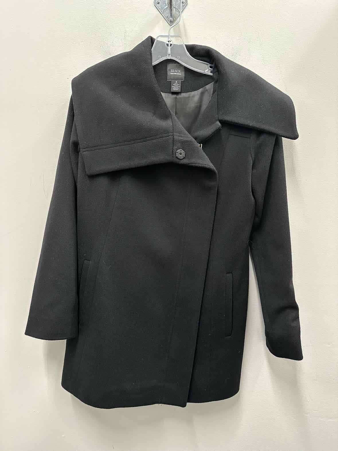 Saks Fifth Ave Size 4 Black Coat