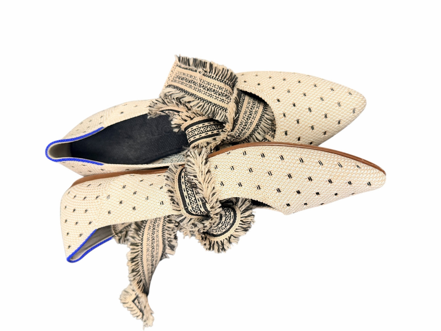 Rothy's Shoe Size 10.5 Ivory & Black Flats