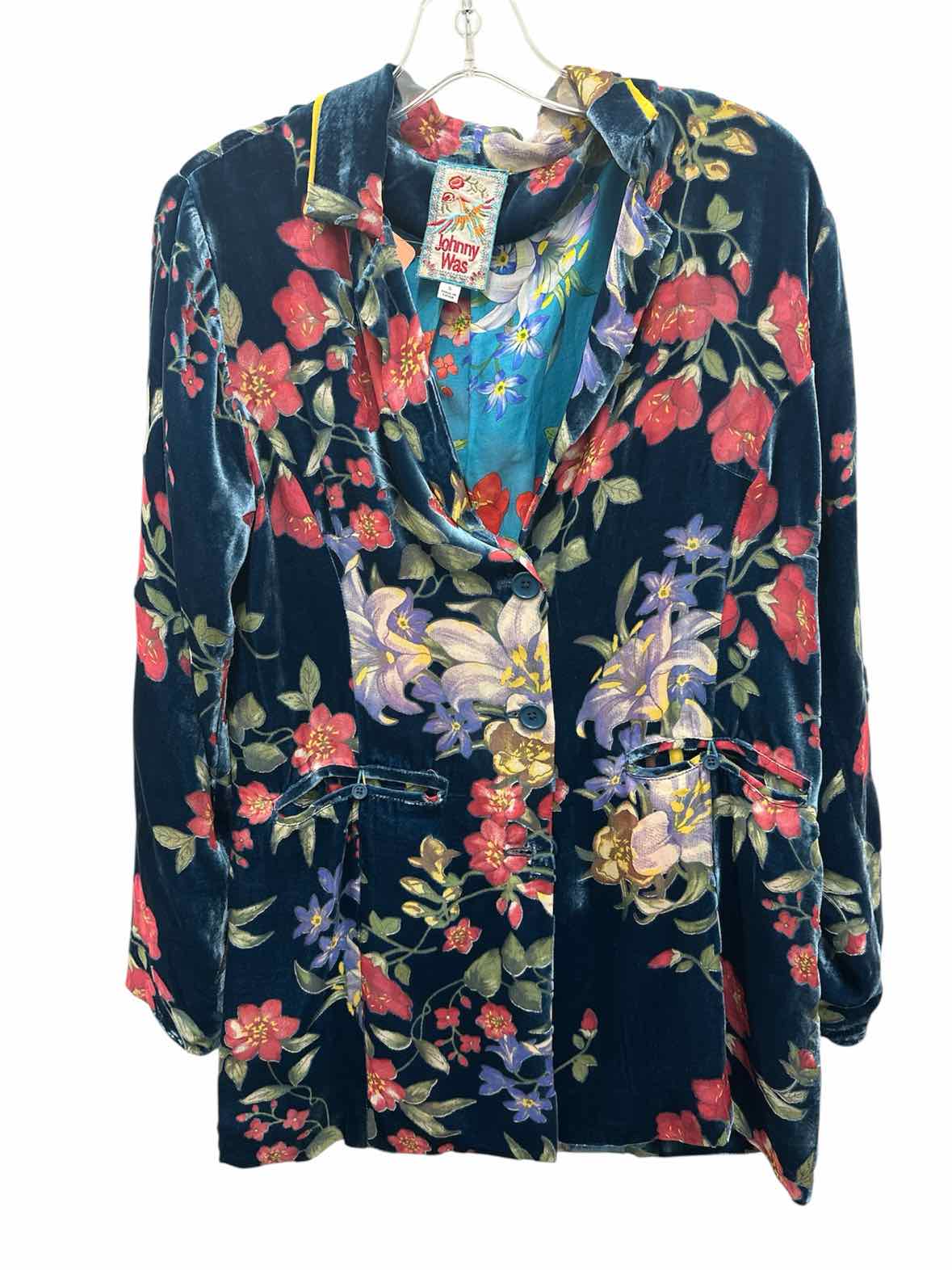 Johnny Was Size Sml/Med Blue Print Blazer