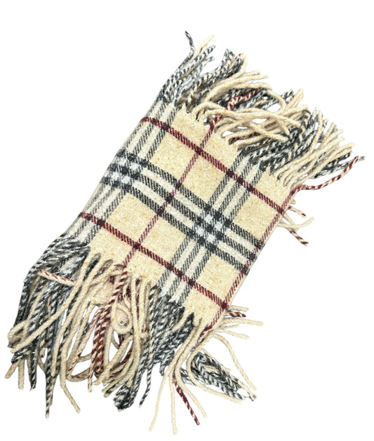 Burberry Beige Plaid oblong Scarf