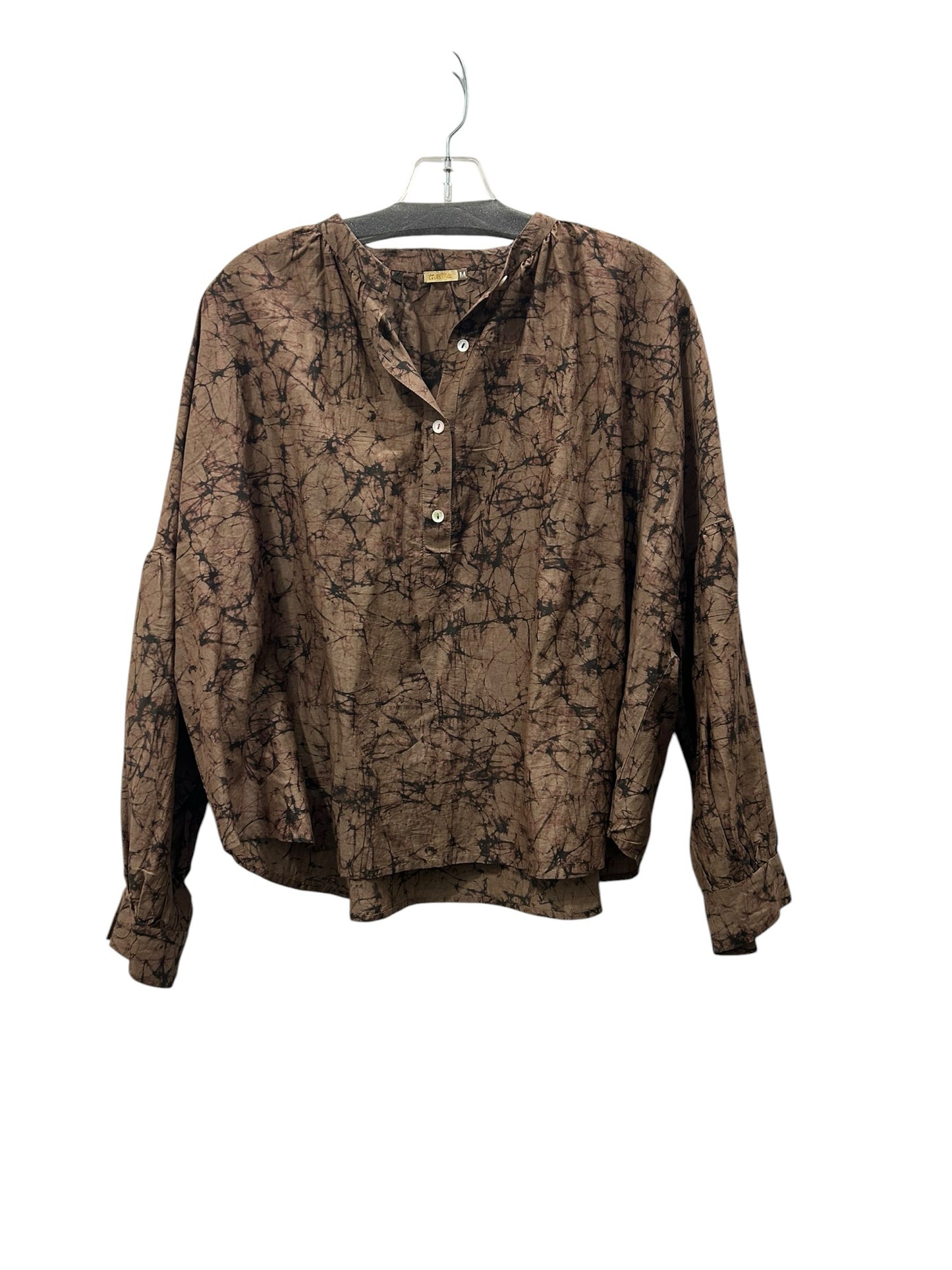 Matta Size Medium Brown Print Blouse