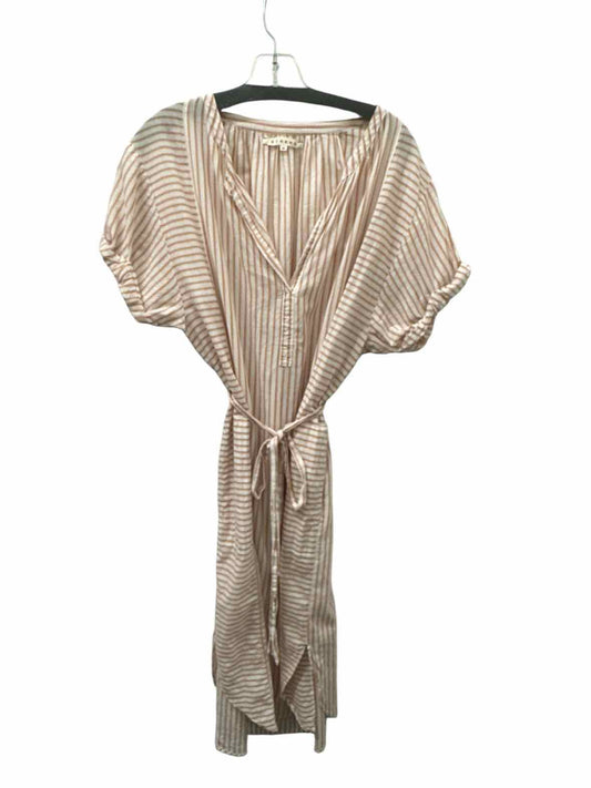 Xirena Size Medium White Striped Dress