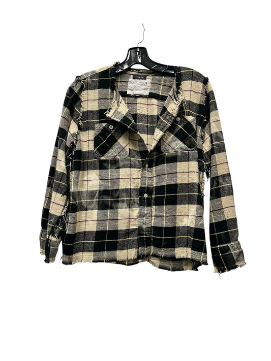 R 13 Size X  Small Black & Beige Blouse