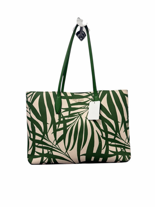 Kate Spade Green & White Tote Handbag