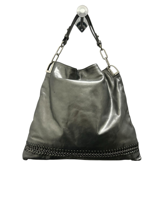 Badgley Mischka Silver Leather Handbag