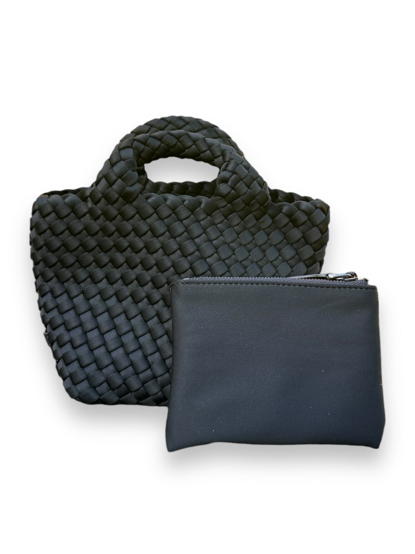 Naghedi Black Woven Handbag