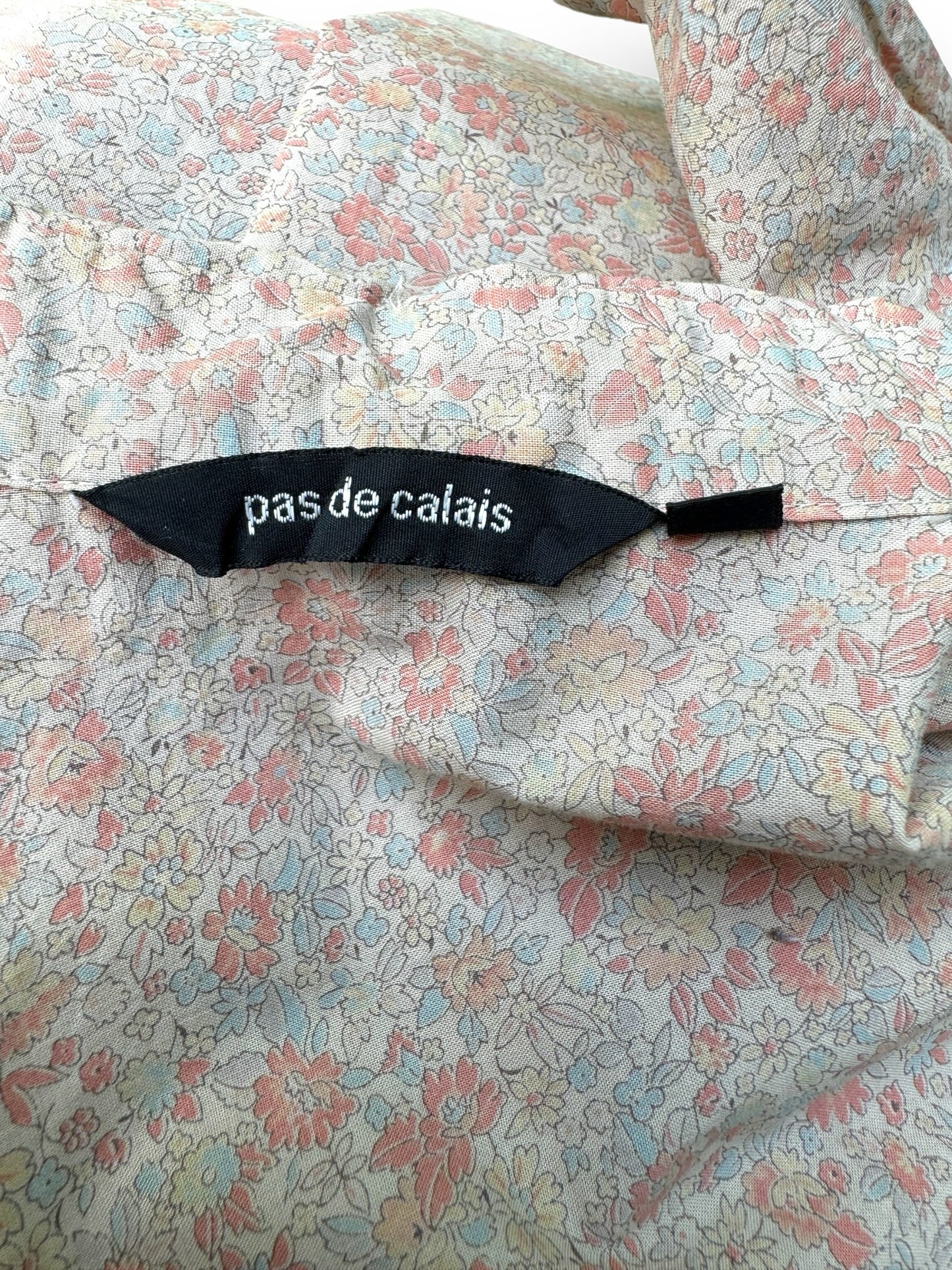 Pas De Calais Size Med/Smll Blue Print Blouse