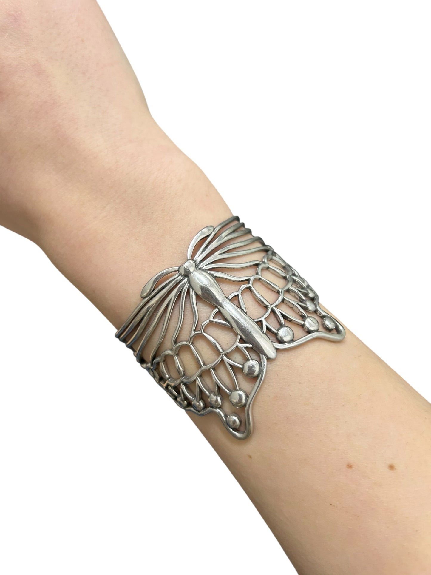 Johnny Was Silver Butterfly Bracelet