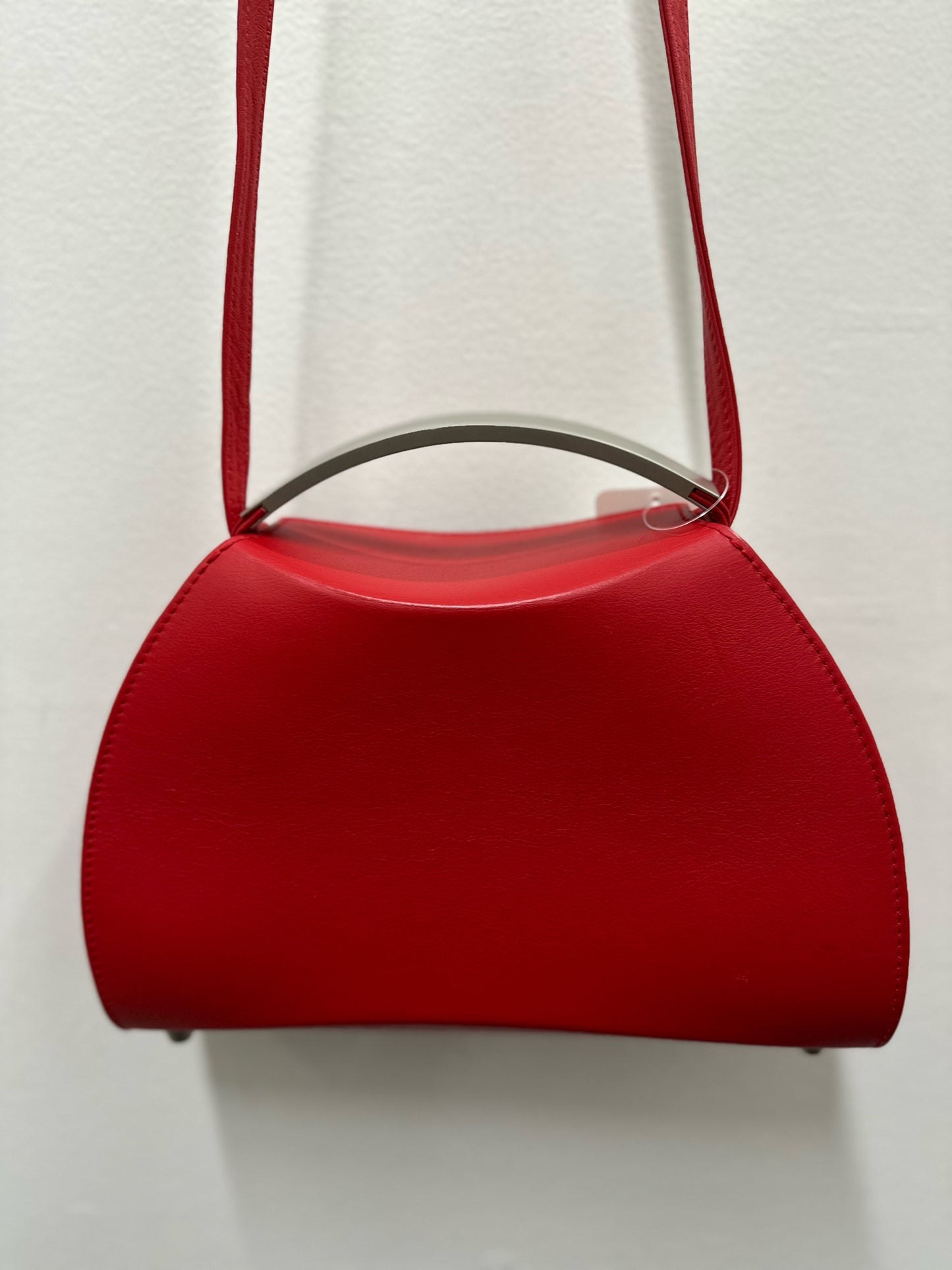 B Cover Red Leather Handbag