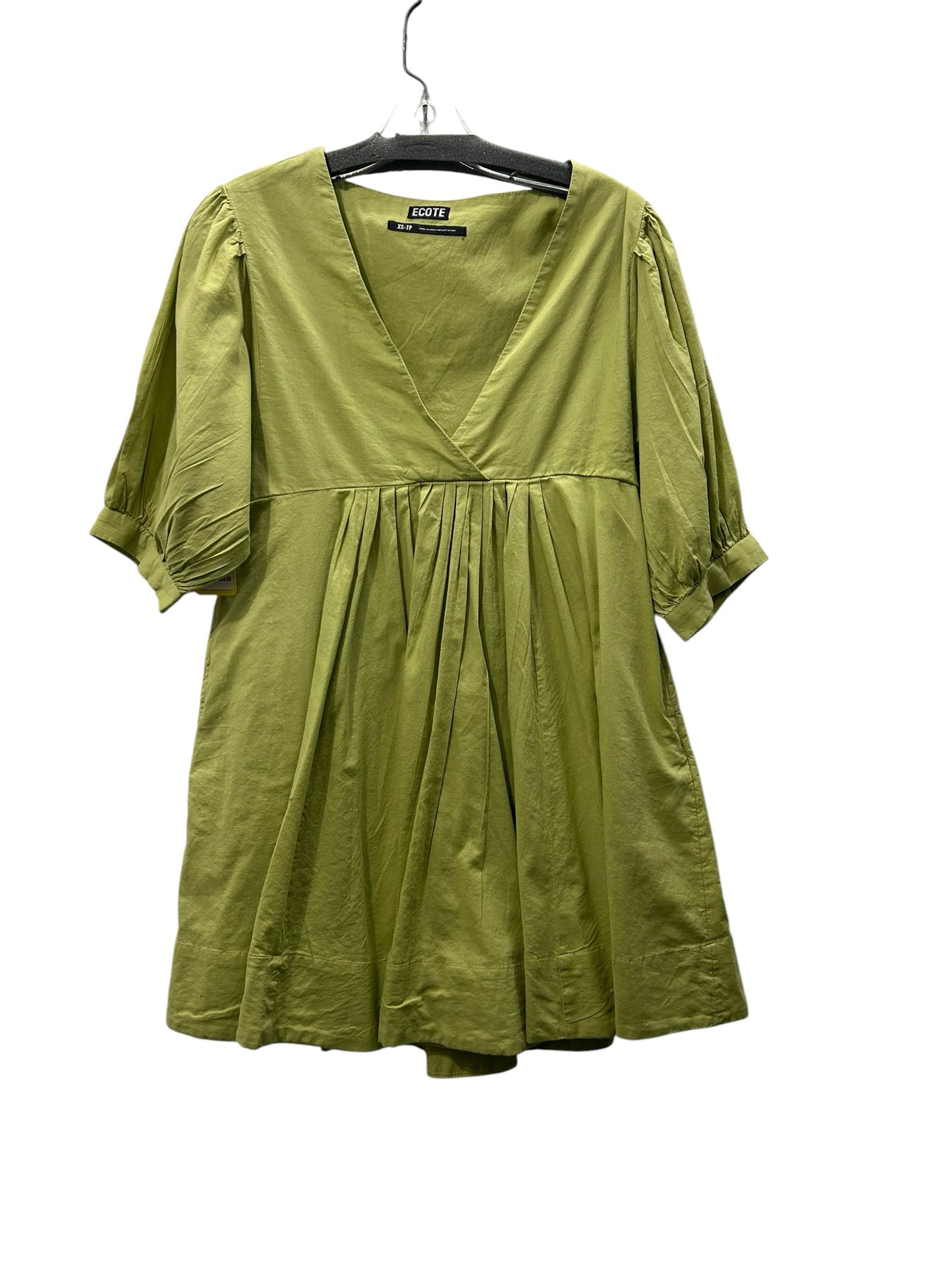 Ecote Size X  Small Green Dress