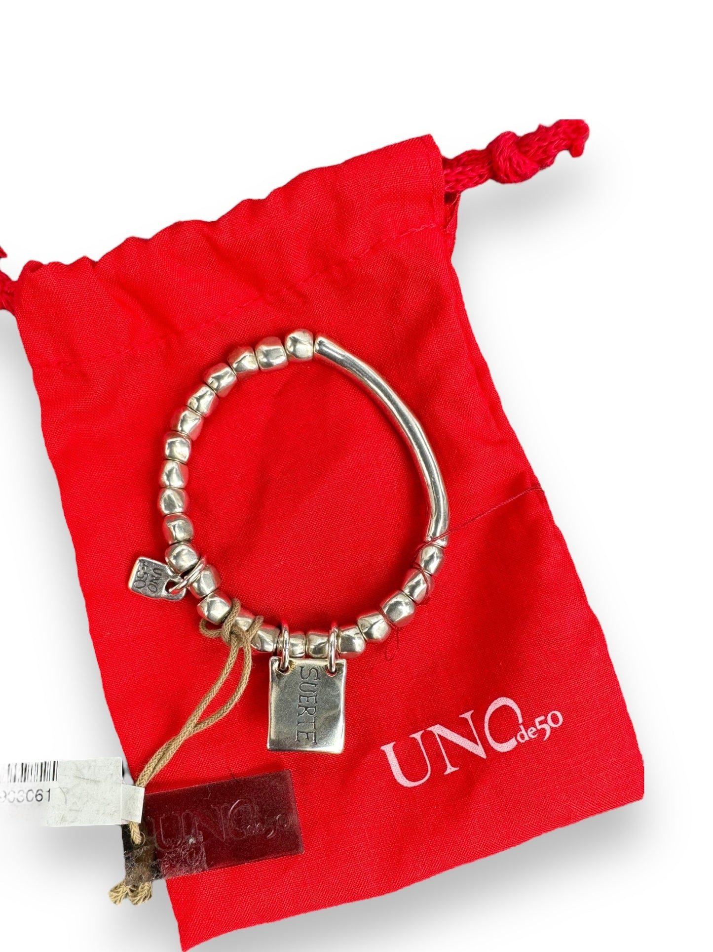 Uno de 50 Silver Round Bracelet