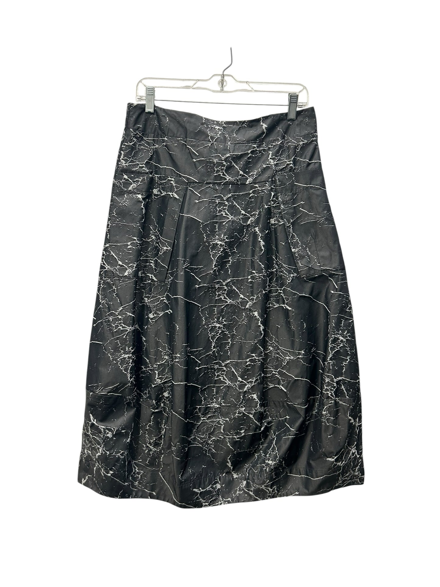 Sun Kim Size Medium Gray Print Skirt