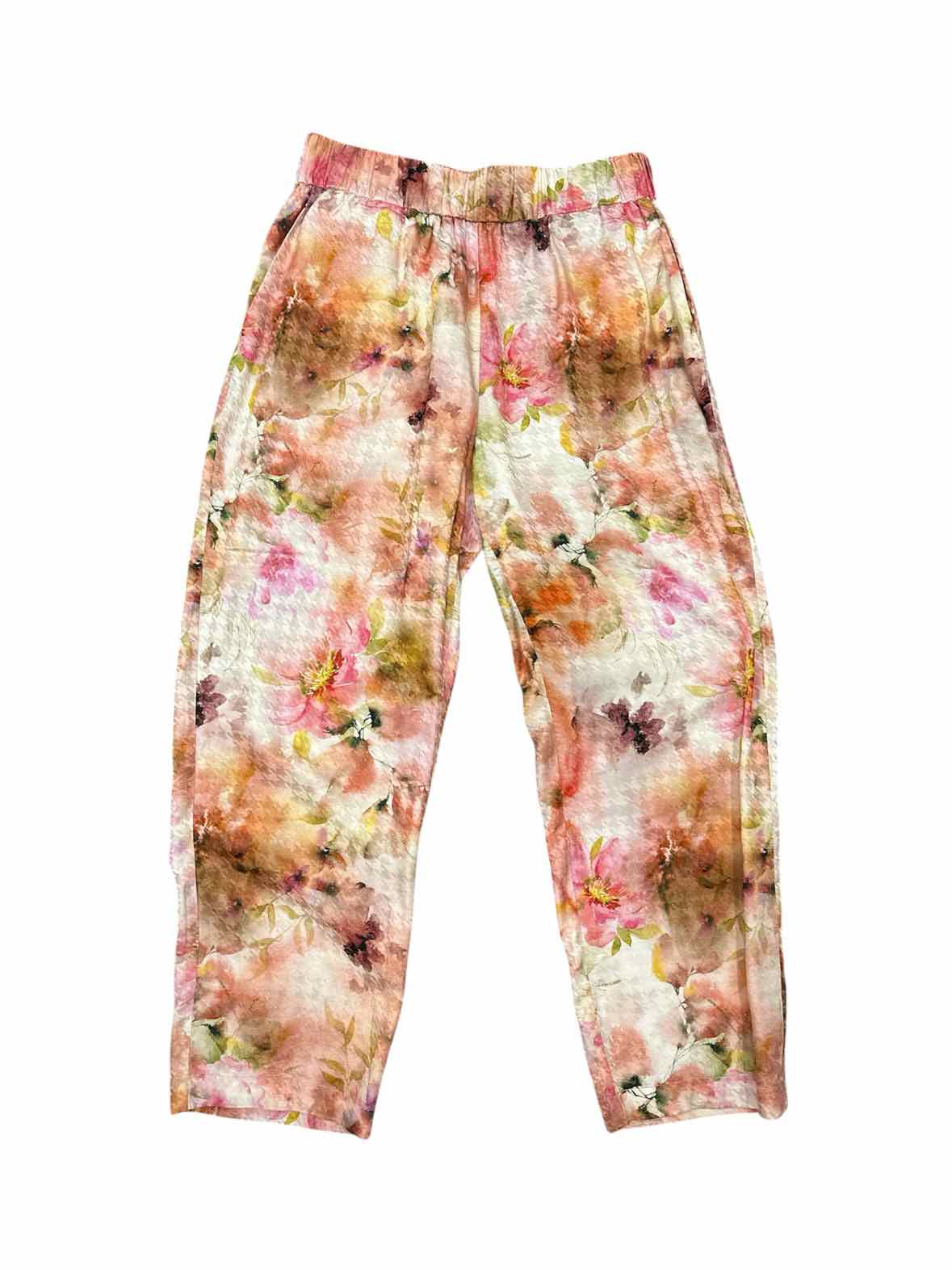 Raquel Allegra Size XS Pink Print Pants