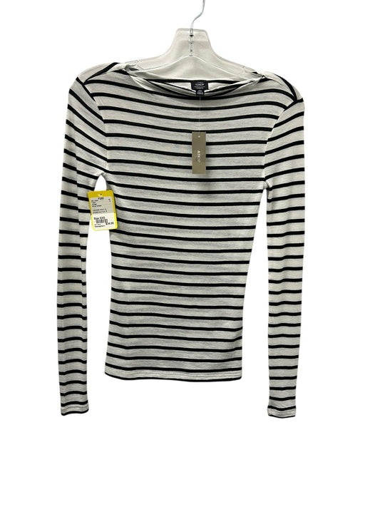 J Crew Size XXS White Striped T-shirt