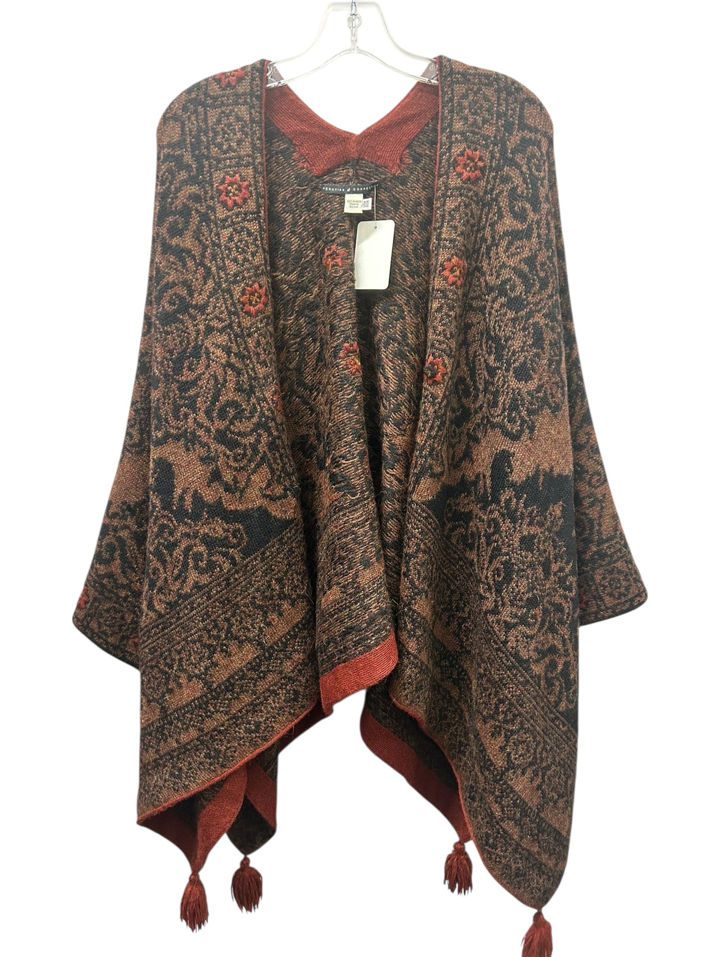 Peruvian Connection Brown & Black Alpaca Shawl