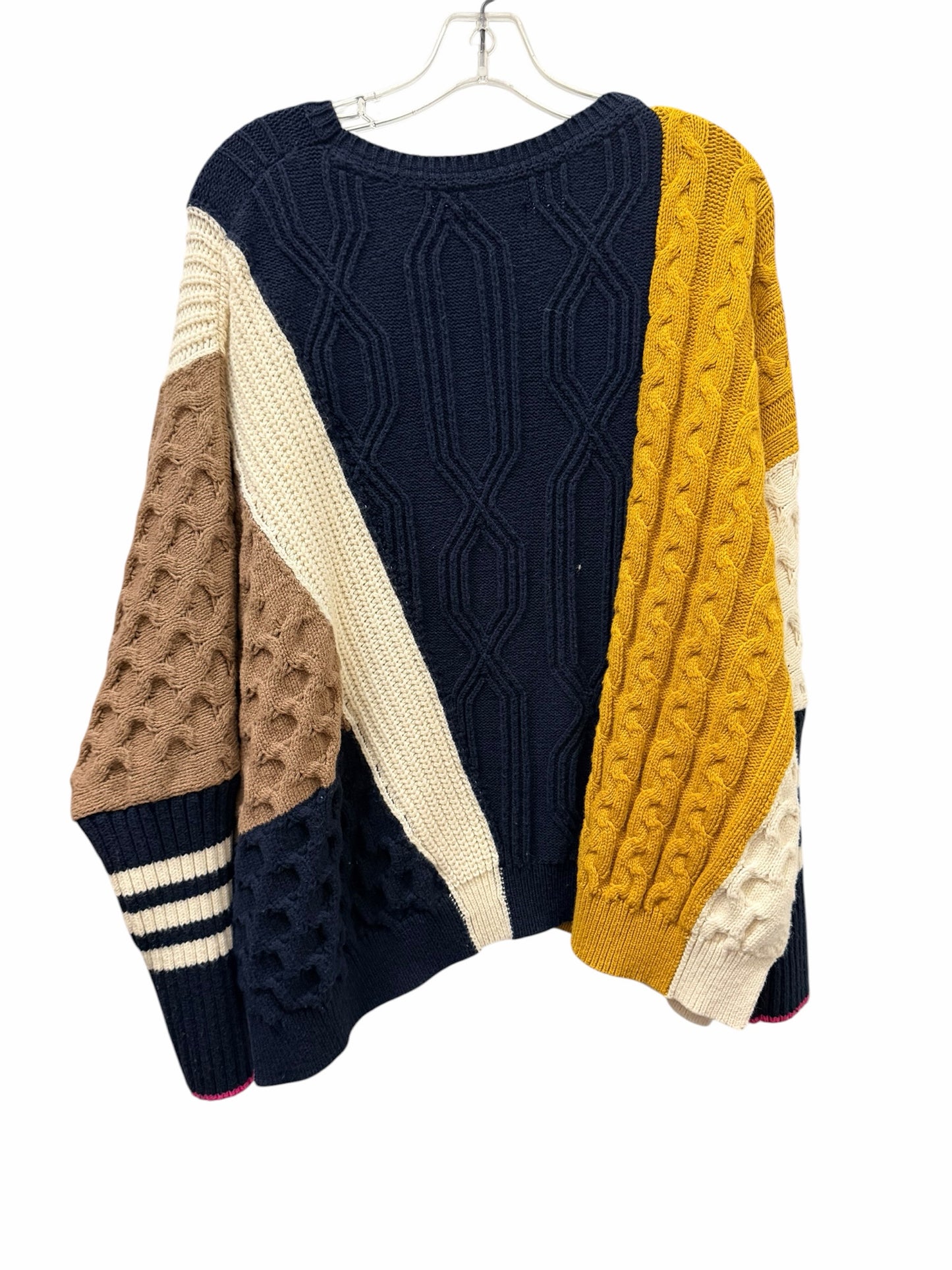 Maeve Size X large Navy & Gold Sweater