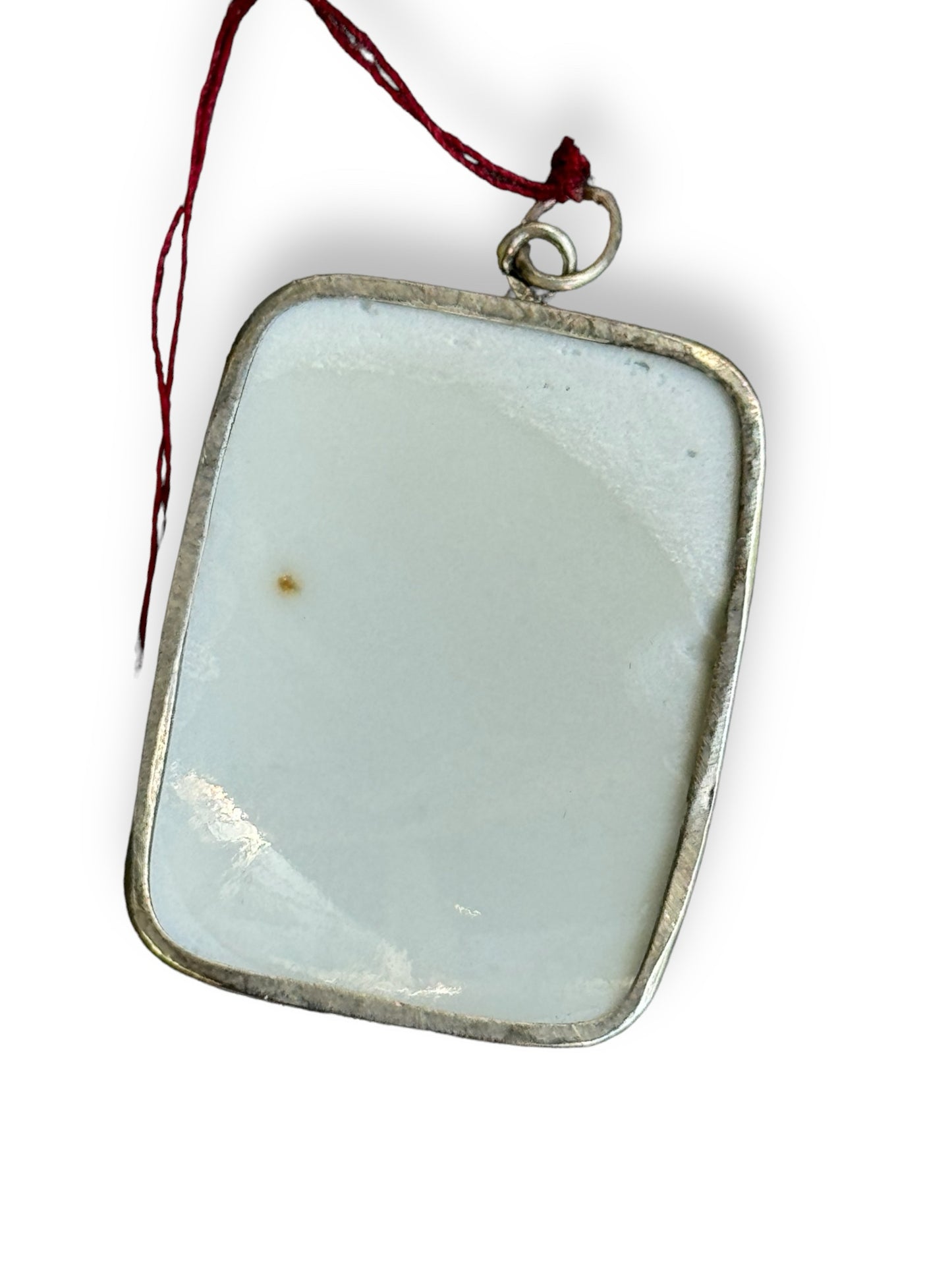 Vintage Painted Porcelain Pendant