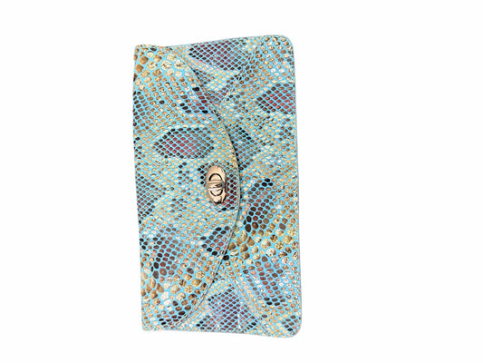 Sorial Blue Reptile Purse