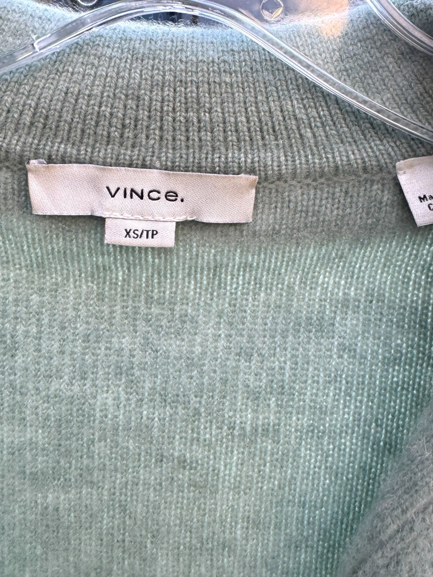 Vince Size XS Mint Green Sweater