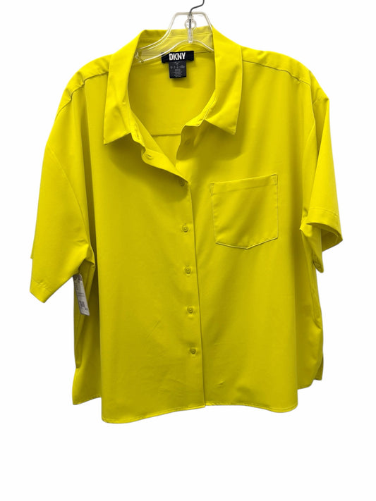 DKNY Size Large Yellow Blouse